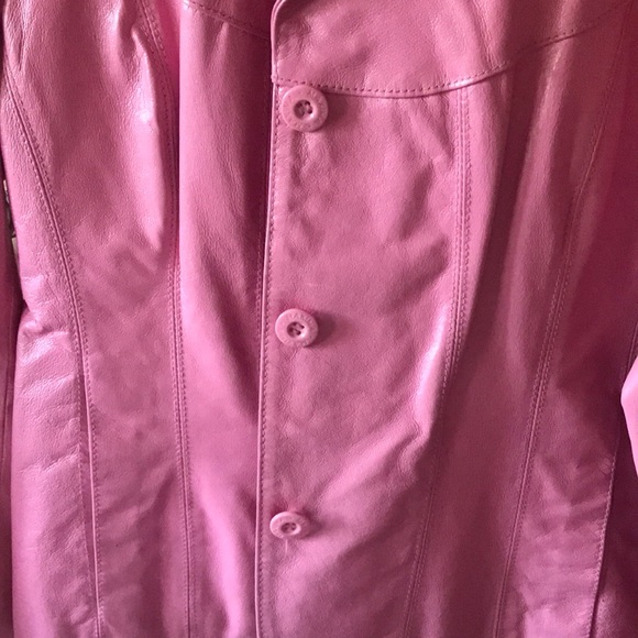 Wilsons Leather | 100% Leather Like New Maxima Pink Jacket Size Medium - Picture 6 of 11